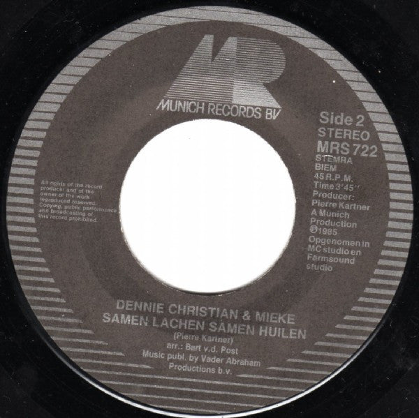 Dennie Christian & Mieke : Zaterdagavond  (7", Single)