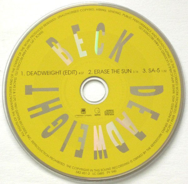 Beck : Deadweight (CD, Single)