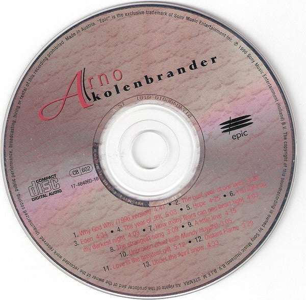 Arno Kolenbrander : Arno Kolenbrander (CD, Album)