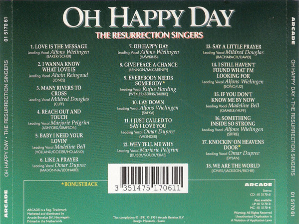 The Resurrection Singers : Oh Happy Day (CD, Album)