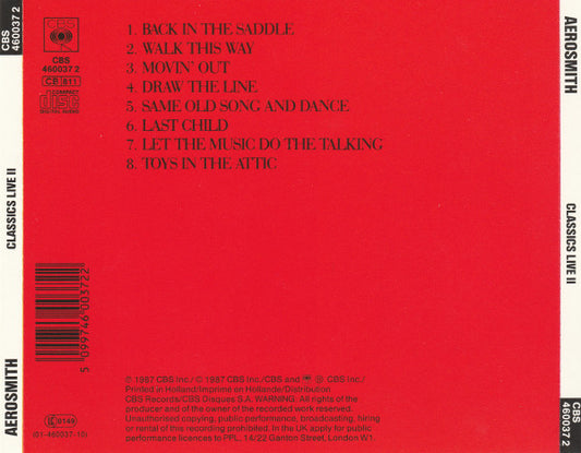 Aerosmith : Classics Live! II (CD, Album, RE)