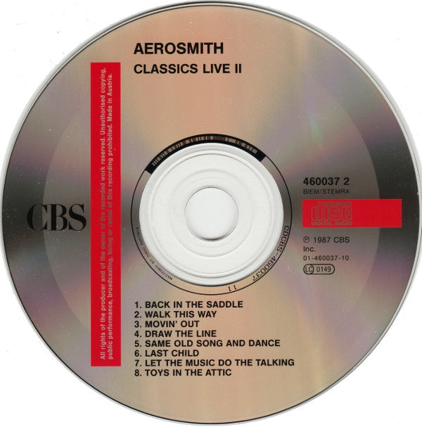 Aerosmith : Classics Live! II (CD, Album, RE)