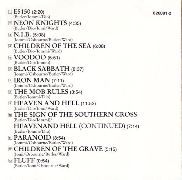 Black Sabbath : Live Evil (CD, Album)