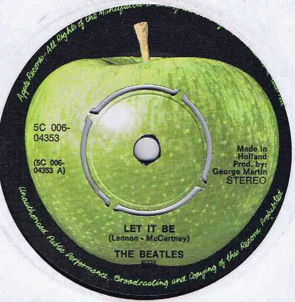 The Beatles : Let It Be (7", Single)