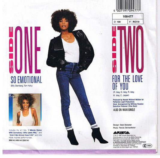 Whitney Houston : So Emotional (7", Single)