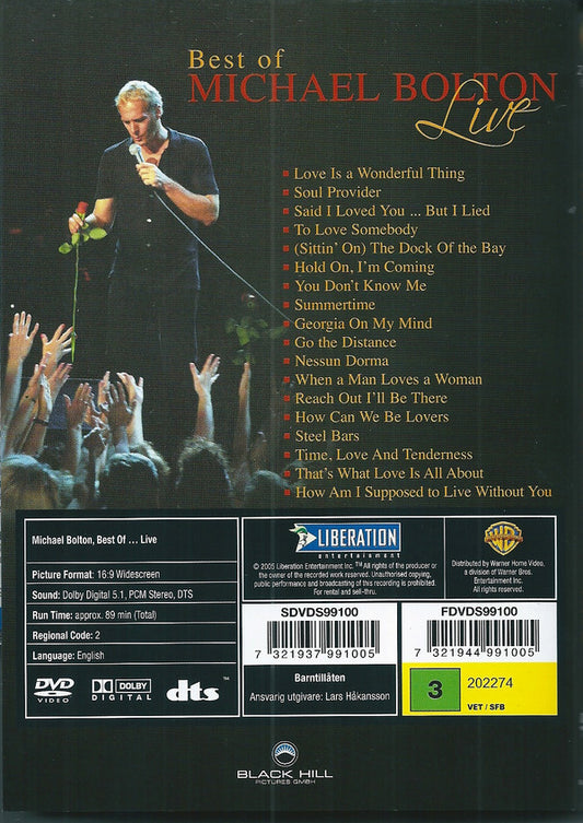 Michael Bolton : Best Of Michael Bolton Live (DVD-V, PAL)