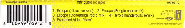 Enrique Iglesias : Escape (CD, Maxi, Enh)