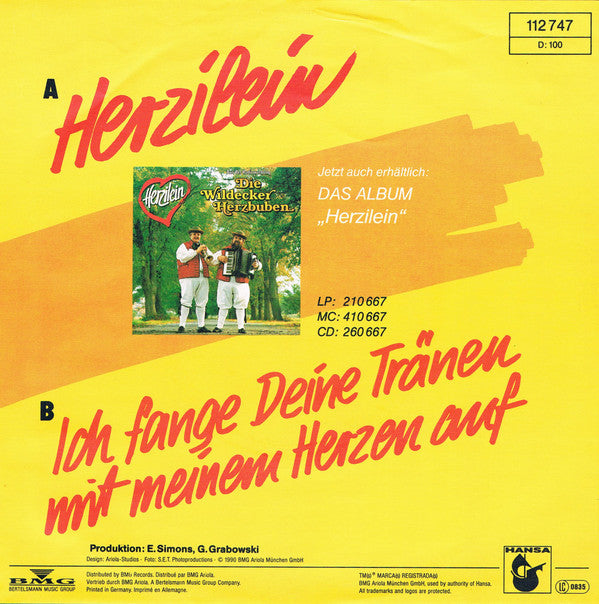Die Wildecker Herzbuben : Herzilein (7", Single)