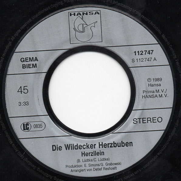 Die Wildecker Herzbuben : Herzilein (7", Single)