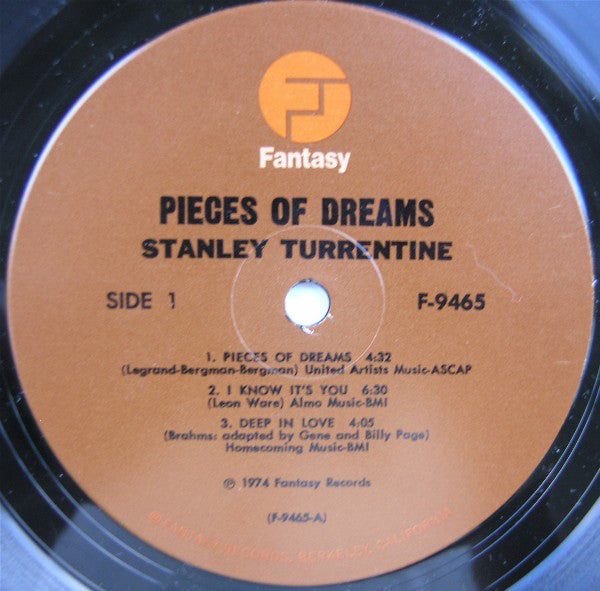 Stanley Turrentine : Pieces Of Dreams (LP, Album, Gat)