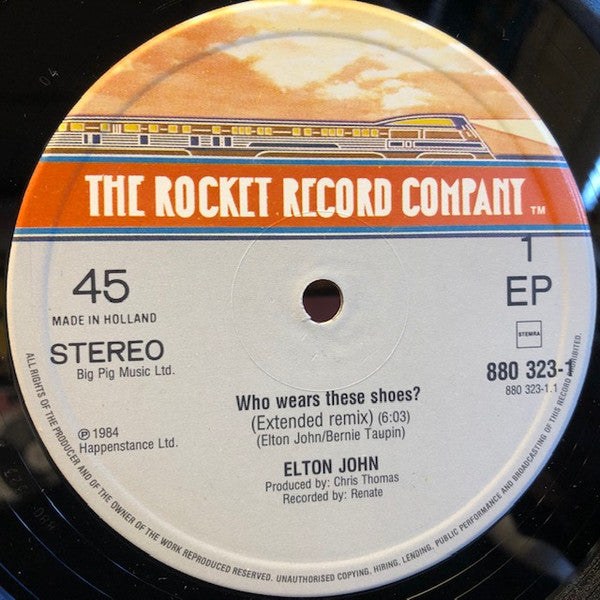 Elton John :  Who Wears These Shoes (12", Maxi)
