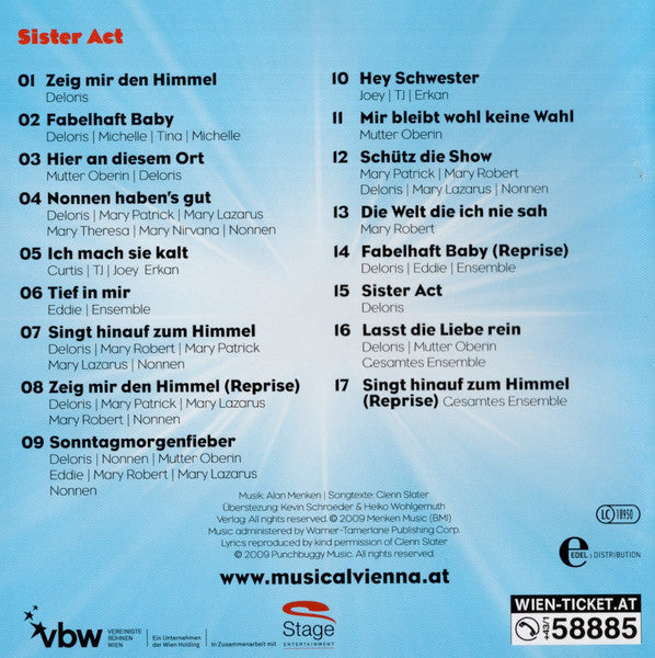 Vereinigte Bühnen Wien In Zusammenarbeit Mit Whoopi Goldberg & Joop Van Den Ende : Sister Act (Ein Himmlisches Musical) - Wiener Fassung (CD, Album)