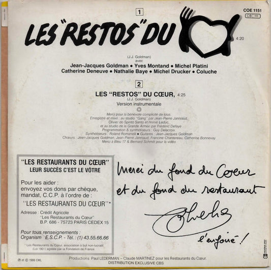 Various : Les "Restos" Du Cœur  (7", Single)