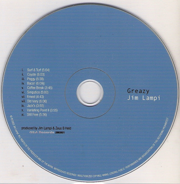 Jim Lampi : Greazy (CD, Album)