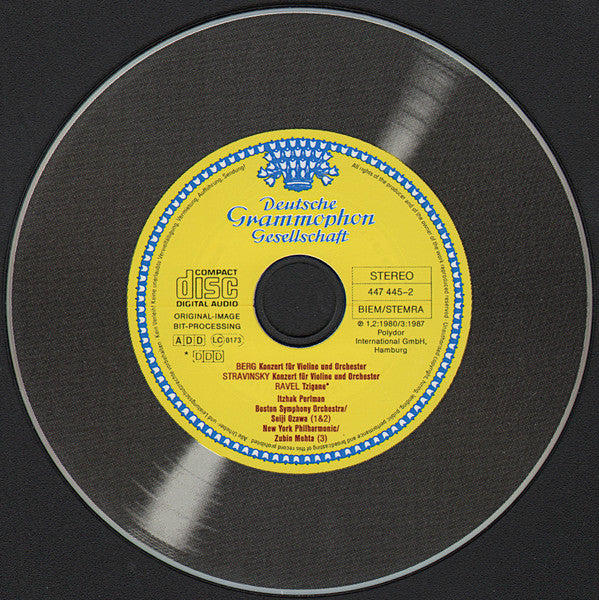 Alban Berg · Igor Stravinsky - Itzhak Perlman · Boston Symphony Orchestra · Seiji Ozawa : Violin Concertos (CD, Comp, RM)