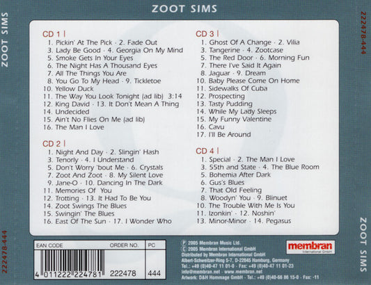 Zoot Sims : That Old Feeling (4xCD, Comp, RM)