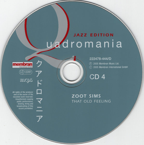 Zoot Sims : That Old Feeling (4xCD, Comp, RM)