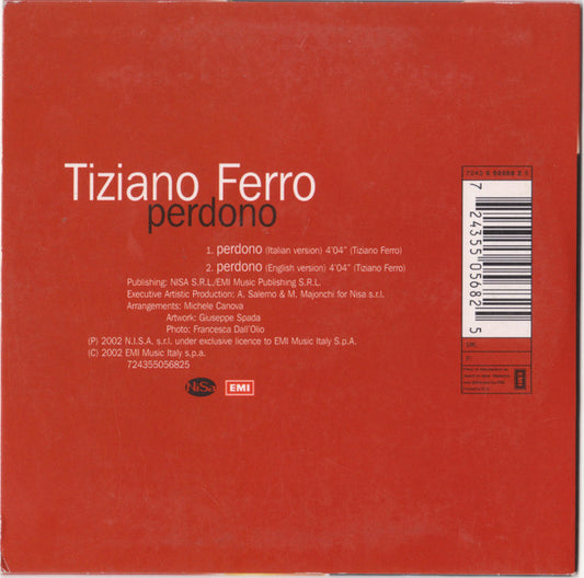 Tiziano Ferro : Perdono (CD, Single, Car)