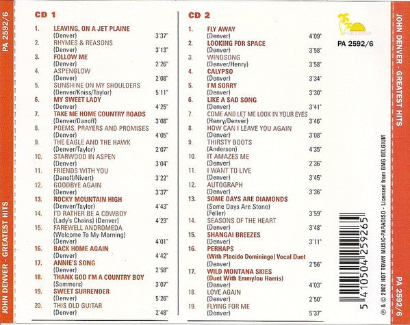 John Denver : Greatest Hits (2xCD, Comp)