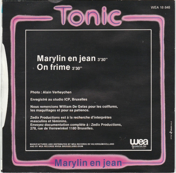 Tonic (6) : Marylin En Jean (7", Single)