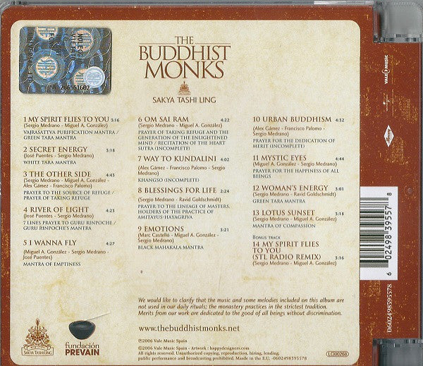 Monjes Budistas Sakya Tashi Ling : The Buddhist Monks - Sakya Tashi Ling (CD, Sup)