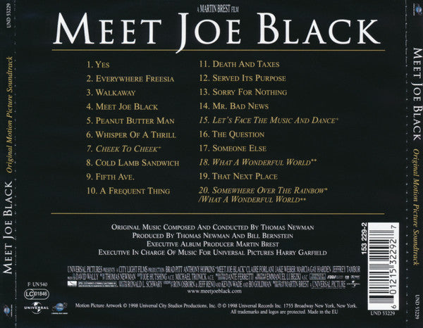 Thomas Newman : Meet Joe Black (Original Motion Picture Soundtrack) (CD)