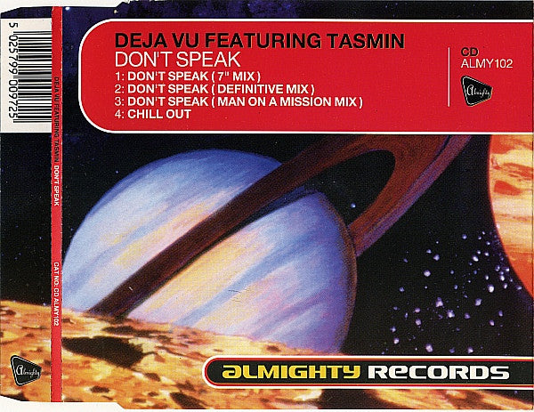 Deja Vu (2) Featuring Tasmin : Don't Speak (CD, Single)