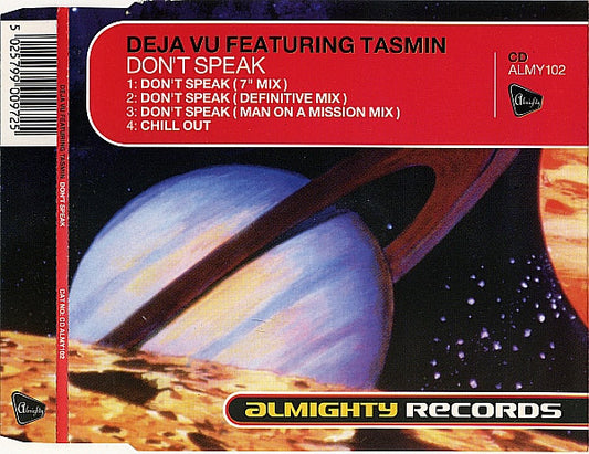 Deja Vu (2) Featuring Tasmin : Don't Speak (CD, Single)