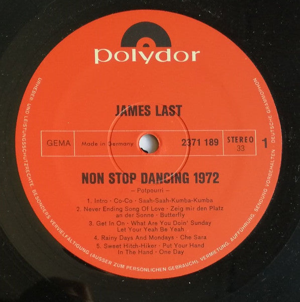 James Last : Non Stop Dancing 1972 (LP, Album, P/Mixed)