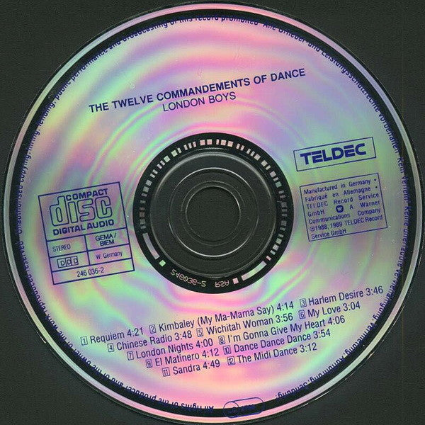 London Boys : The Twelve Commandments Of Dance (CD, Album)
