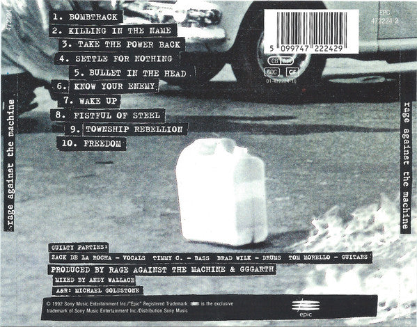 Rage Against The Machine : Rage Against The Machine (CD, Album, RP)