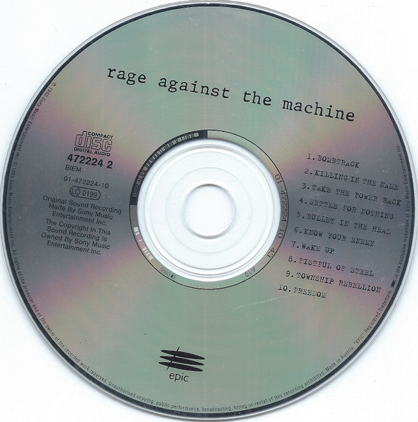 Rage Against The Machine : Rage Against The Machine (CD, Album, RP)