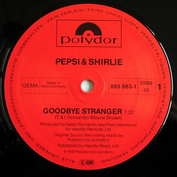 Pepsi & Shirlie : Goodbye Stranger (12")
