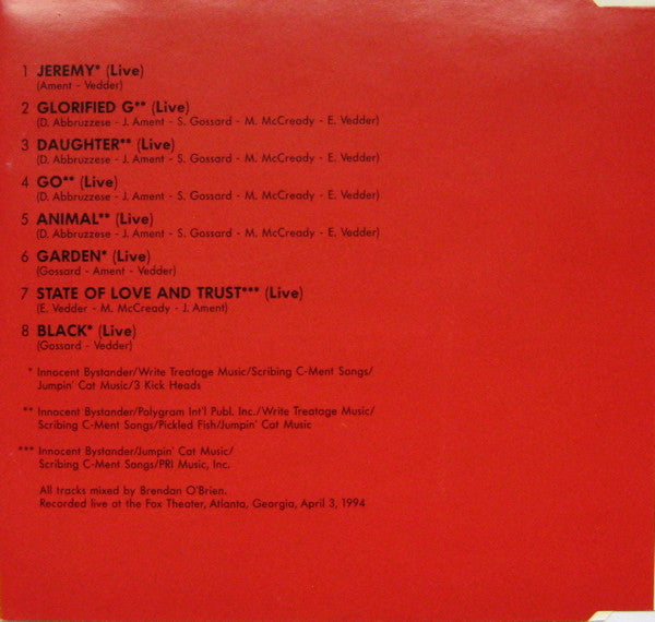 Pearl Jam : Dissident - Live In Atlanta #2 (CD, Maxi, CD2)