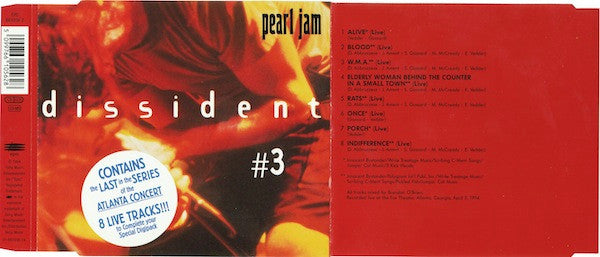 Pearl Jam : Dissident - Live In Atlanta #3 (CD, Single, CD3)