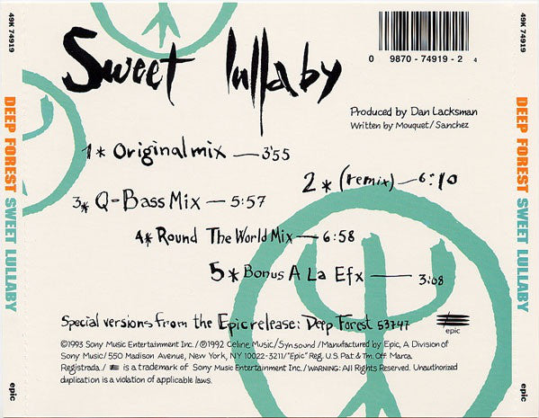 Deep Forest : Sweet Lullaby (CD, Maxi)