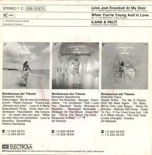 Ilana & Palti : Love Just Knocked At My Door (7", Single)