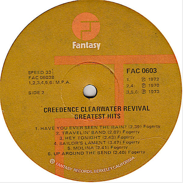 Creedence Clearwater Revival : Greatest Hits (LP, Comp)