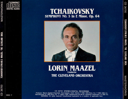 Pyotr Ilyich Tchaikovsky, Lorin Maazel, The Cleveland Orchestra : Tchaikovsky Symphony No. 5 In E Minor, Op.  (CD, Album, RE)