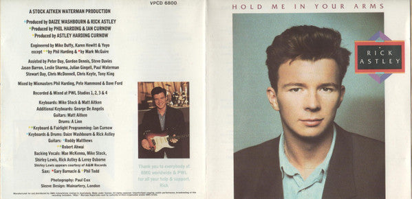 Rick Astley : Hold Me In Your Arms (CD, Album)