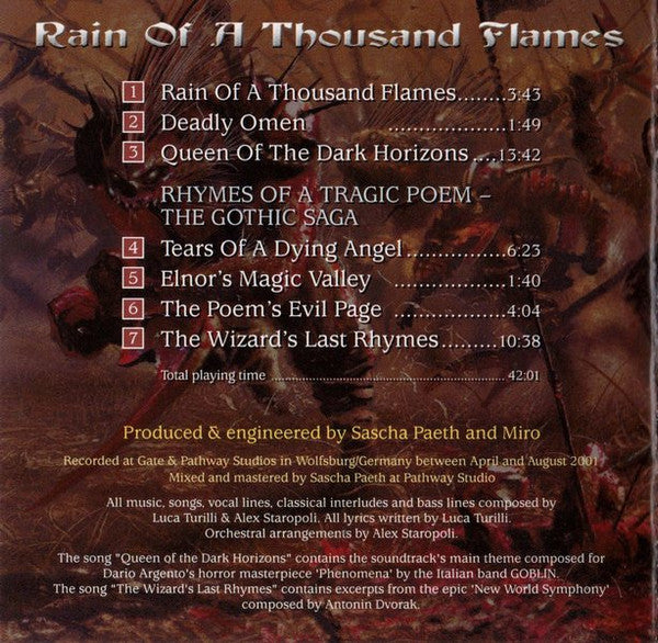 Rhapsody : Rain Of A Thousand Flames (CD, MiniAlbum, RE)