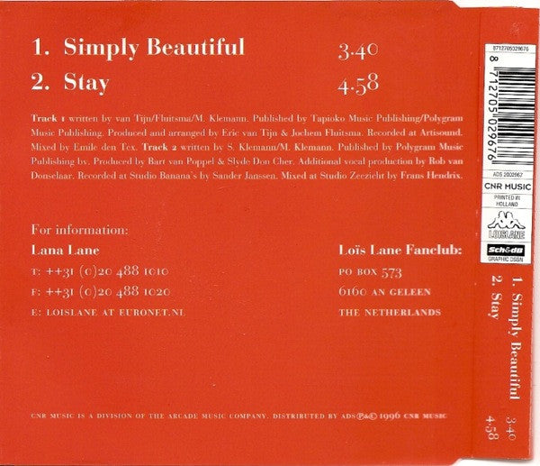 Loïs Lane : Simply Beautiful (CD, Single)