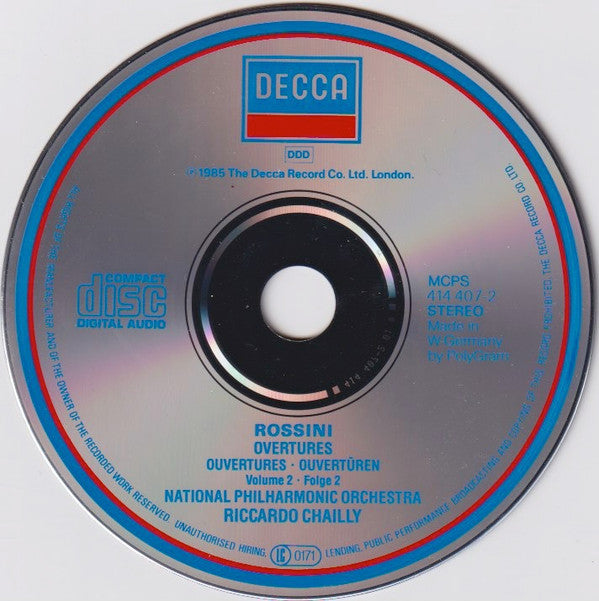 Gioacchino Rossini, National Philharmonic Orchestra, Riccardo Chailly : Overtures Vol. 2 • Ouvertüren Folge 2 (CD)
