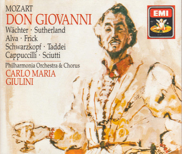 Wolfgang Amadeus Mozart - Eberhard Wächter, Joan Sutherland, Luigi Alva, Gottlob Frick, Elisabeth Schwarzkopf, Giuseppe Taddei, Piero Cappuccilli, Graziella Sciutti, Philharmonia Orchestra & Philharmonia Chorus, Carlo Maria Giulini : Don Giovanni (3xCD, RE, RM, Sli + Box)