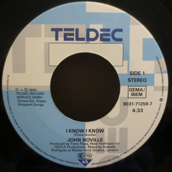 John Noville : I Know I Know (7")
