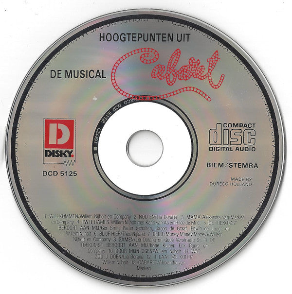Willem Nijholt : Hoogtepunten Uit De Musical Cabaret (CD)