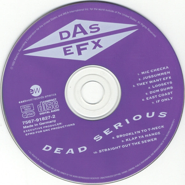 Das EFX : Dead Serious (CD, Album)
