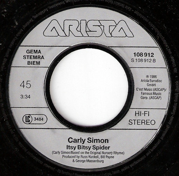 Carly Simon : Coming Around Again (7", Single)