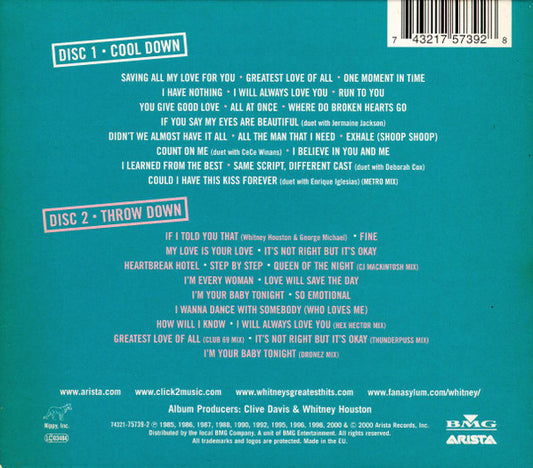 Whitney Houston : The Greatest Hits (2xCD, Comp, RE)