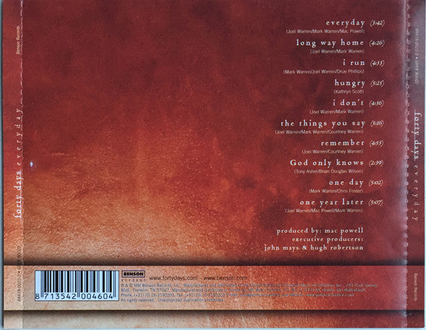 Forty Days : Everyday (CD, Album)